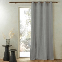 Штора Из стираного льна на подкладке с люверсами Private 140 x 260 см зеленый AM.PM  фото, kupilegko.ru